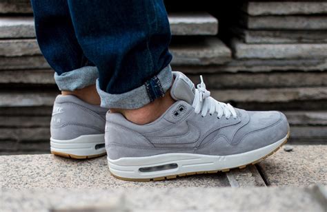 nike air max 1 leather premium grijs|nike air max 1.